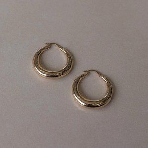 PRINCESS POLLY THICK GOLD MINI HOOP EARRINGS